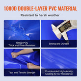 330L 87 Gallon Water Storage Bladder RV Water Tank 1000D Blue PVC Collapsible Container Large Capacity Soft Water Bag Portable for Camping Fire Prevention Emergency